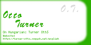 otto turner business card