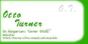 otto turner business card